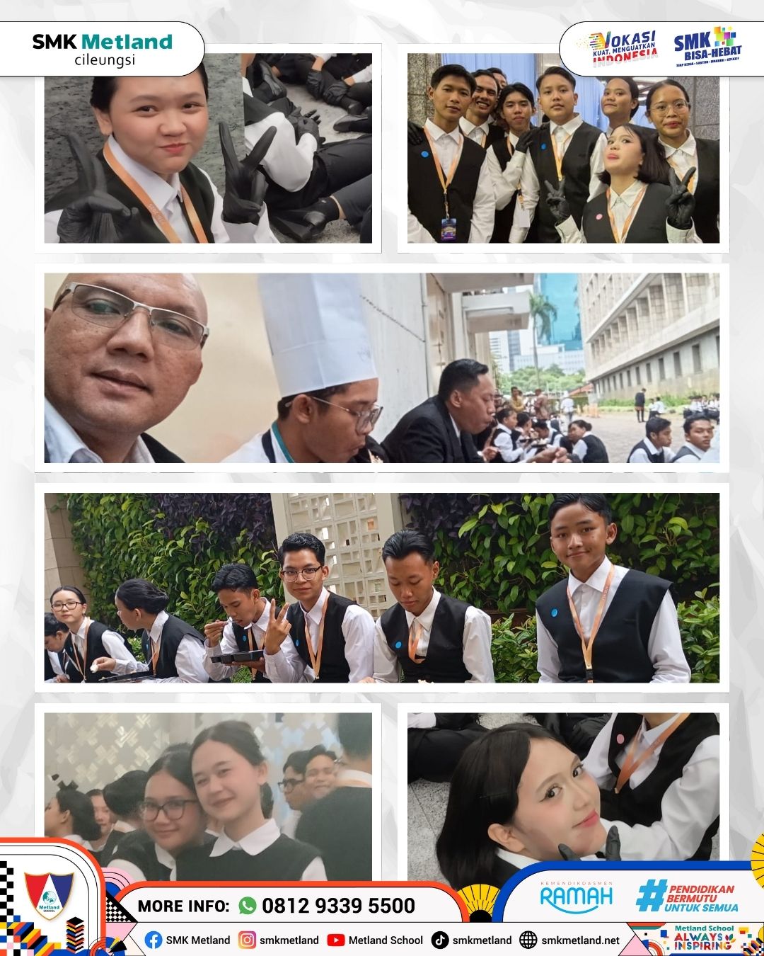 Prestasi Membanggakan! Siswa SMK Metland School Beri Layanan Prima untuk RI 1 di Gala Dinner Bank Indonesia